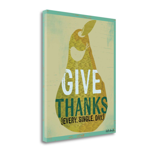 Give Thanks 5 Wrapped Canvas Print Living Room Wall Art
