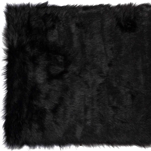 3' X 5' Black Shag Area Rug