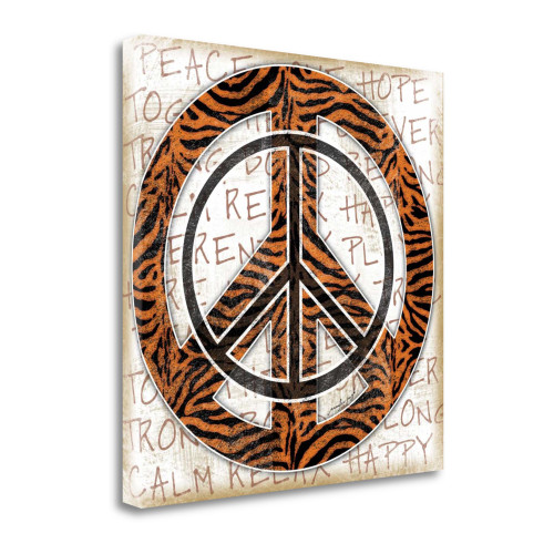 Peace Tiger 2 Wrapped Canvas Print Living Room Wall Art