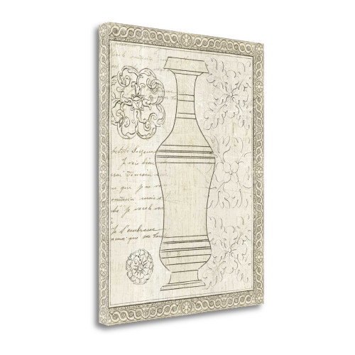 Restoration Period Urn I Wrapped Canvas Print Living Room Wall Art