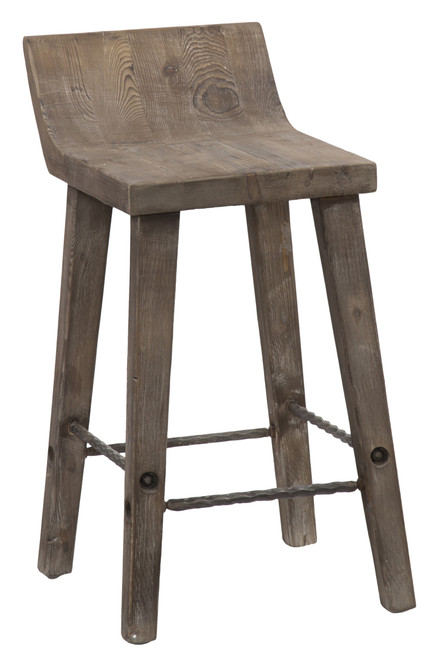 30" Low Back Bar Height Chair With Footrest