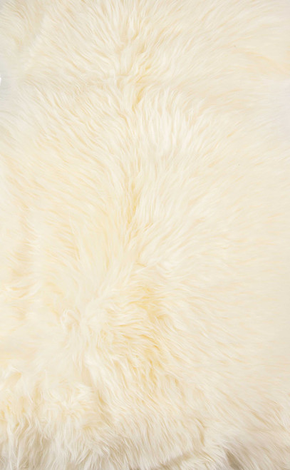 Homeroots Home Decor Ivory New Zealand Natural Sheepskin Rug, 2 X 3 Inch