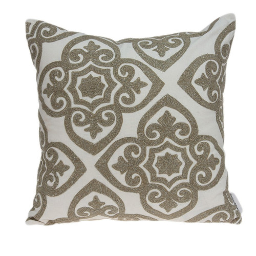 20" x 0.5" x 20" Bling Ivory Pillow Cover