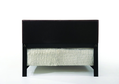 86" X 79" X 47" Brown Pu Eastern King Panel Bed