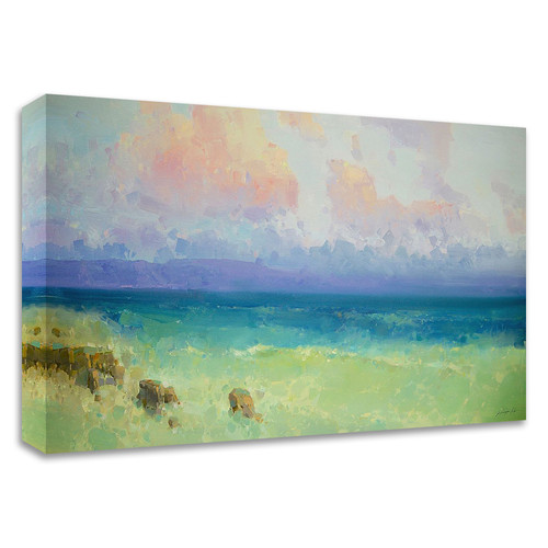 "Ocean Side - Pacific Highway" Wrapped Canvas Print Wall Art