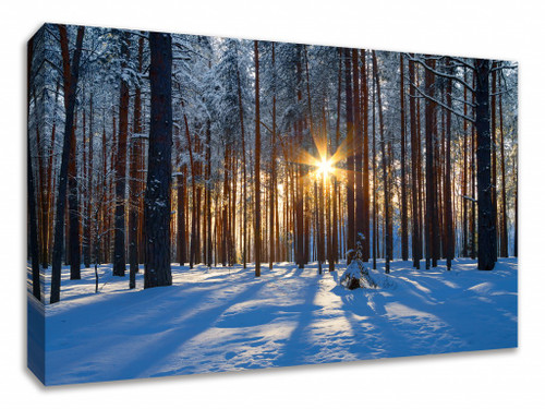 Sunset Starburst 6 Wrapped Canvas Print Wall Art