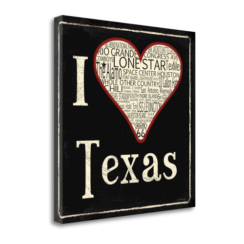 Texas 4 Wrapped Canvas Print Living Room Wall Art