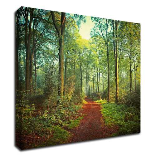 Sunday Morning Walk Wrapped Canvas Print Wall Art