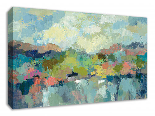 Abstract Lakeside 2 Wrapped Canvas Print Wall Art