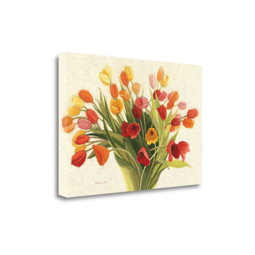 Spring Tulips 4 Wrapped Canvas Print Living Room Wall Art