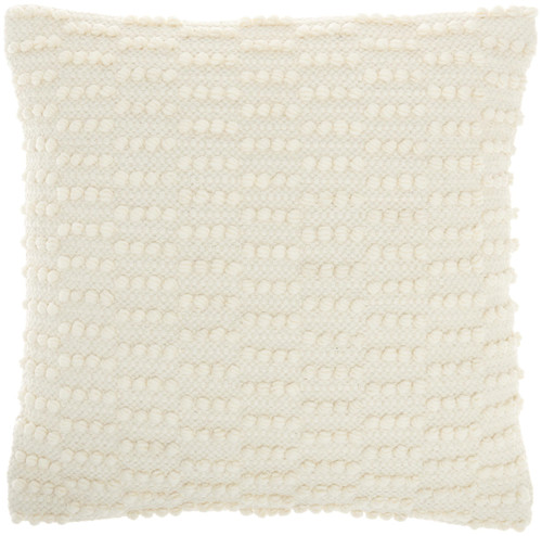 Ivory Textured Broken Stripes Throw Pillow