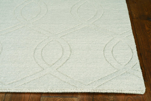 8' Ivory Polyester Rug