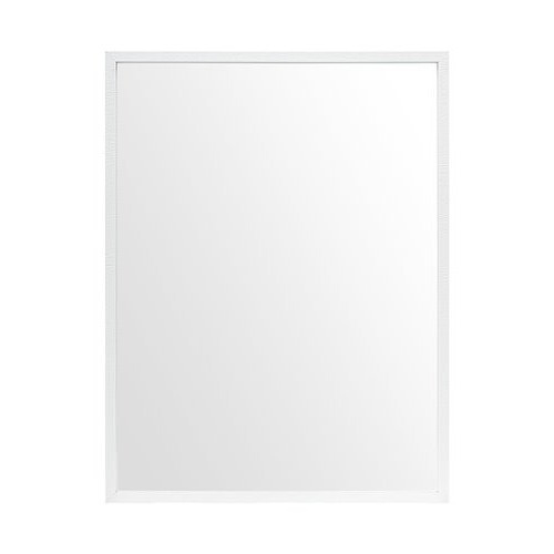 Rectangle White Accent Mirror With Crisp White Finish Frame