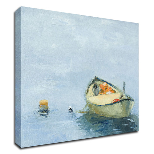 "Fog Before Sun" Wrapped Canvas Print Wall Art