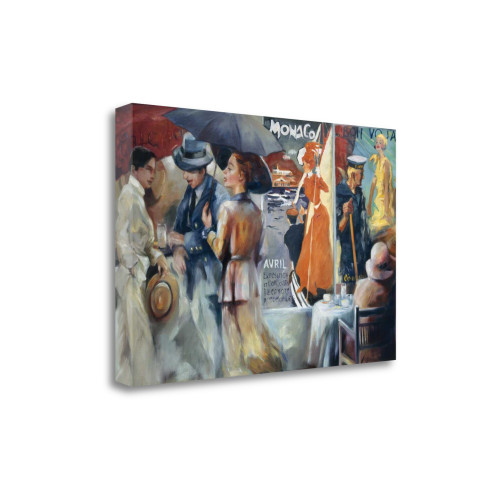 Cafe Bon Voyage 4 Wrapped Canvas Print Wall Art