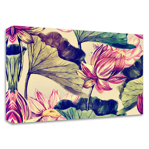 "Water Lily" Wrapped Canvas Print Wall Art