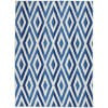 4' X 6' Ivory And Blue Geometric Area Rug Polypropylene Classic Design