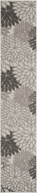 12' Gray Indoor Outdoor Runner Rug