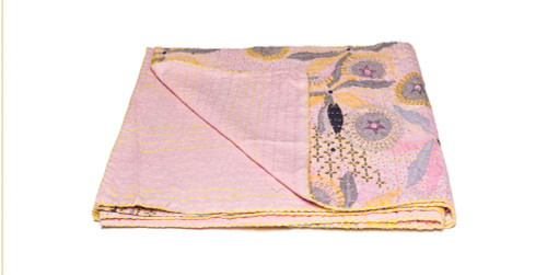 50" x 70" Multicolored Superb Kantha - Throw