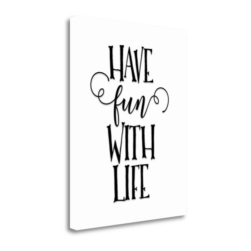 Have Fun With Life 5 Wrapped Canvas Print Living Room Wall Art