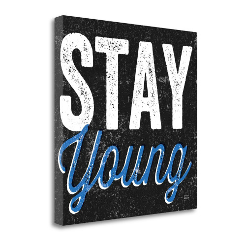 Stay Young 2 Wrapped Canvas Print Living Room Wall Art