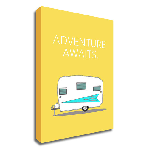 Adventure Awaits Wrapped Canvas Print Wall Art