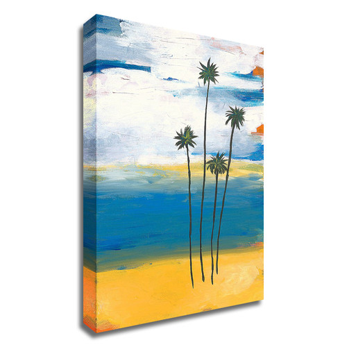 "Four Palms" Wrapped Canvas Print Wall Art