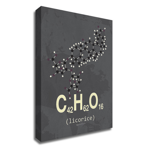 "Molecule Licorice" Wrapped Canvas Print Wall Art