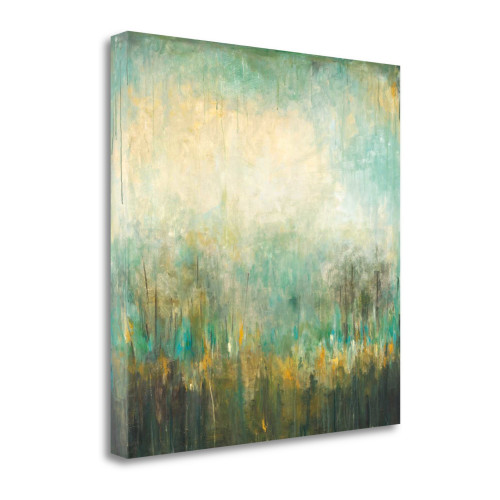 Jardin Vert 2 Wrapped Canvas Print Wall Art