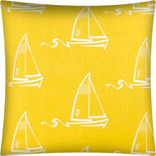17" X 17" Cream And White Boat Zippered Nautical Throw Indoor Outdoor Pillow Cover