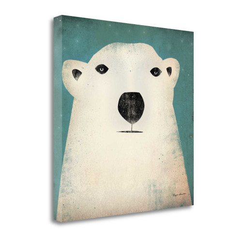 Polar Bear 2 Wrapped Canvas Print Living Room Wall Art