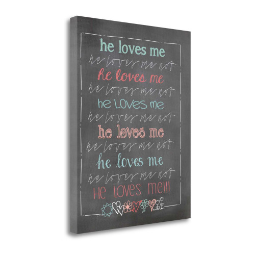 He Love Me 4 Wrapped Canvas Print Living Room Wall Art