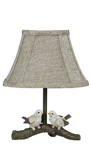 Two Cheery Birds On A Branch Accent Lamp