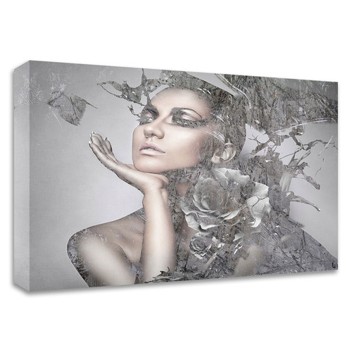 "Cool Grey" Wrapped Canvas Print Wall Art