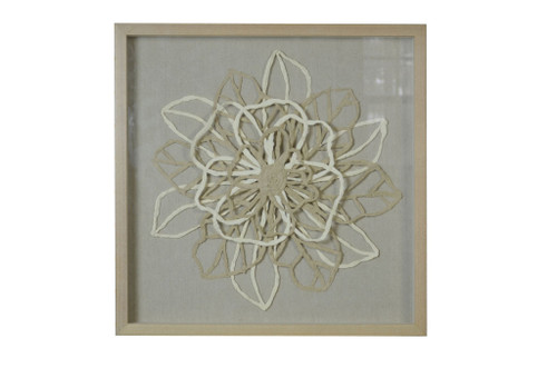 15" x 2" x 28" Natural Brown Wood Paper And Glass - Shadow Box