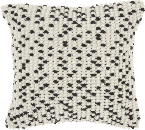 Black Dotted Throw Pillow