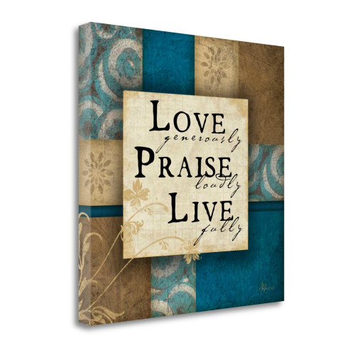 Love Generously 2 Wrapped Canvas Print Living Room Wall Art