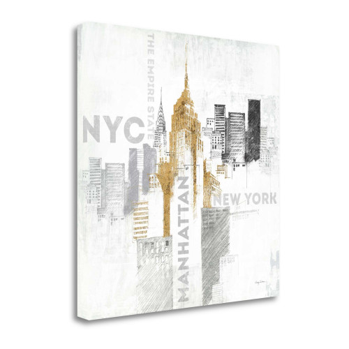 Empire State Building 2 Wrapped Canvas Print Living Room Wall Art