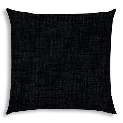 20" X 20" Gray And Black Zippered Polyester Solid Color Throw Pillow Cover