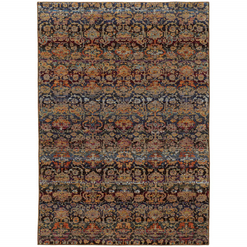 2' X 3' Blue And Ivory Ombre Area Rug