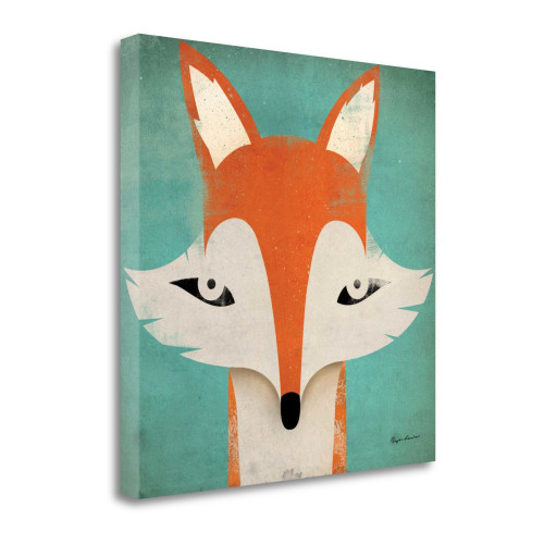 Fox 1 Wrapped Canvas Print Living Room Wall Art