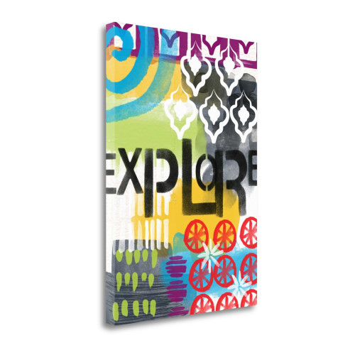 Abstract Explore 1 Wrapped Canvas Print Living Room Wall Art