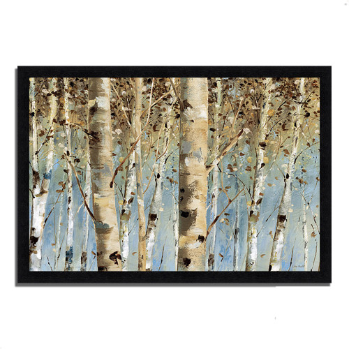 White Forest I Black Picture Frame Print Wall Art