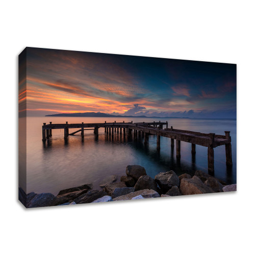 Sunrise Jetty 2 Wrapped Canvas Print Wall Art