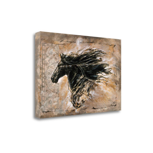 Black Beauty 5 Wrapped Canvas Print Wall Art