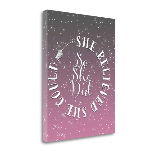 She Believed 2 Wrapped Canvas Print Living Room Wall Art