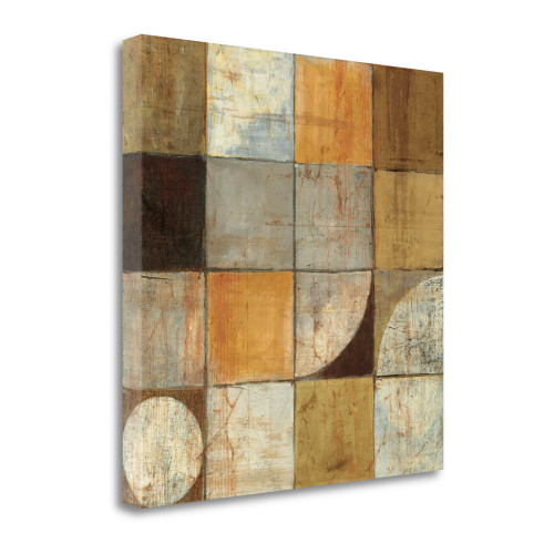 Tango Square I Neutral Wrapped Canvas Print Living Room Wall Art