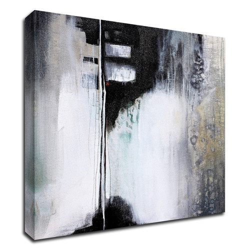 "Black And White Drama" Wrapped Canvas Print Wall Art