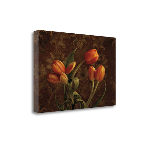 Fleur De Lis Tulips 5 Wrapped Canvas Print Wall Art