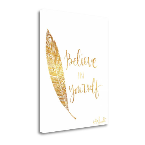 Believe In Yourself 7 Wrapped Canvas Print Living Room Wall Art